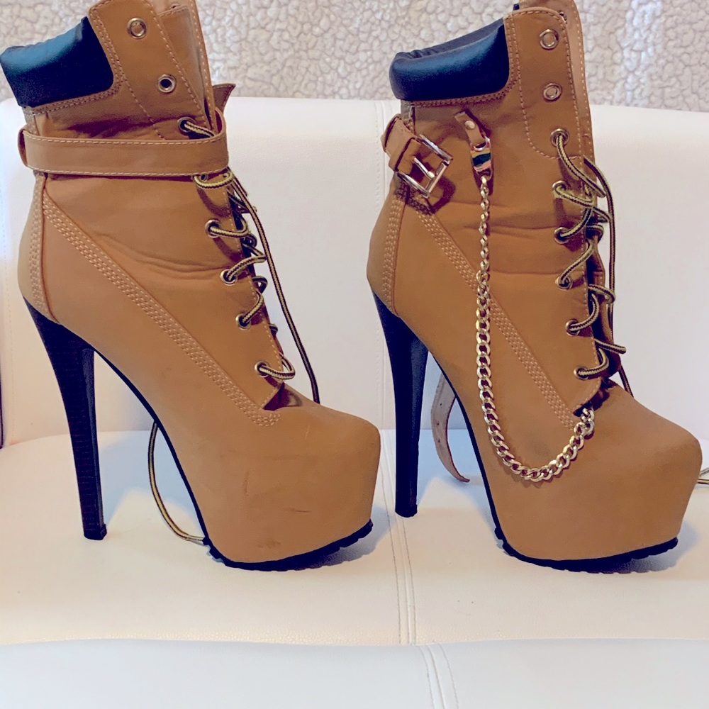 Tan booties
